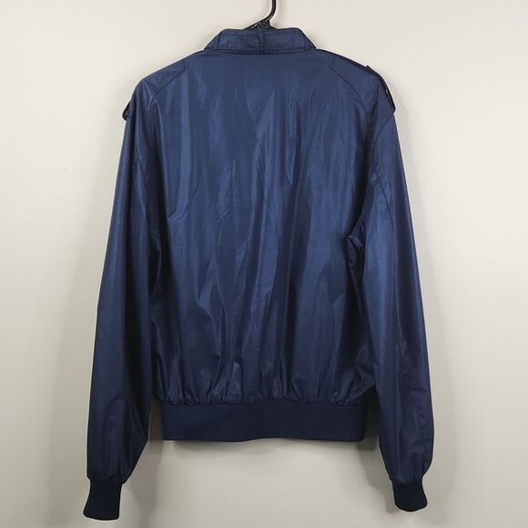 Vintage 80s Members Only Navy Blue Classic Iconic Racer Bomber Jacket 42 - Picture 2 of 7